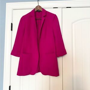 Express Magenta Boyfriend Blazer